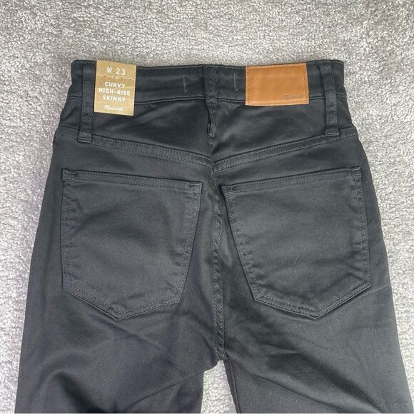 Madewell Jeans Women's 23 Black Skinny Curvy High Rise Stretch Preppy J1376 - Picture 4 of 13